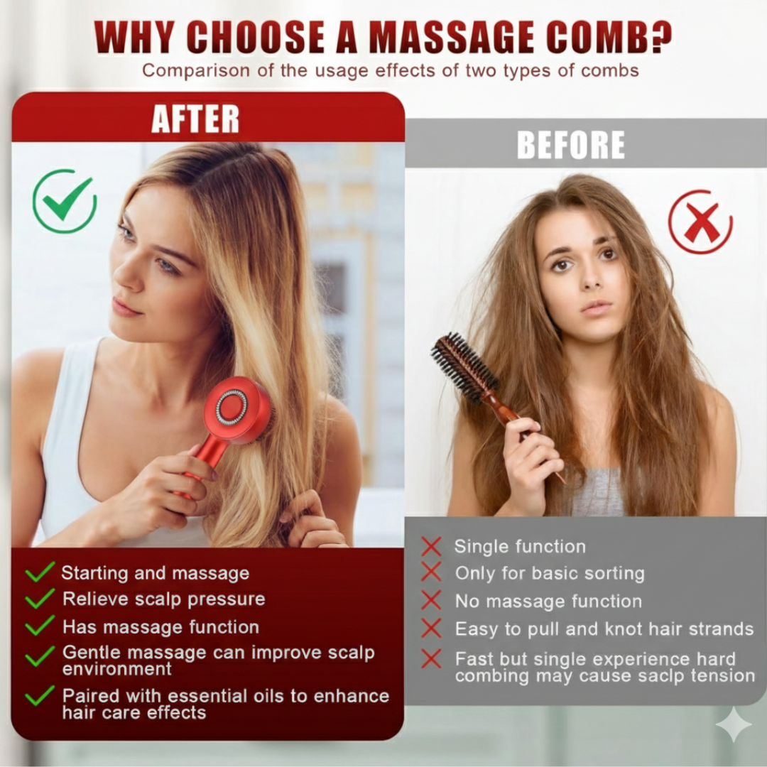 LED Therapy Massaging Brush