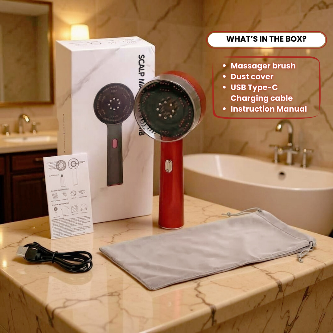 LED Therapy Massaging Brush